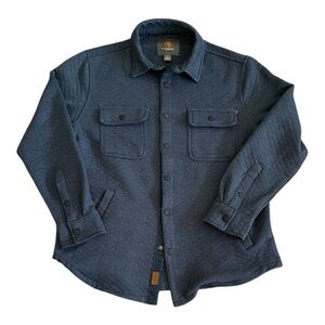 Cloudveil Mountain Works Navy Quilted Snap Lightweight Jacket Shirt Sz small